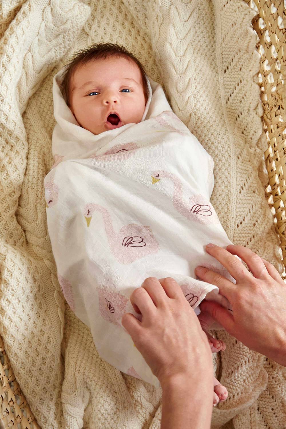 Lässig Mulltücher (3 Stk) - Heavenly Soft Swaddle L, Little Water Swan Im Verkauf