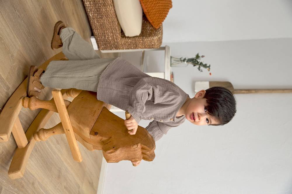 Lässig Baby Langarmshirt - Bio Baumwolle, Taupe, Grau Online