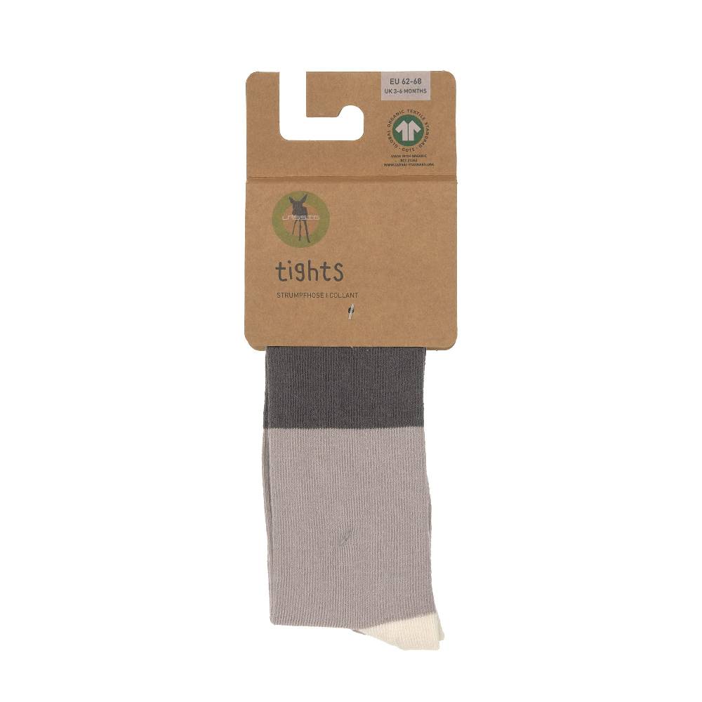 Lässig Strumpfhose GOTS - Tights, Block Streifen Taupe Anthrazit Angebote