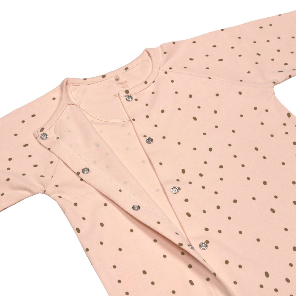 Lässig Baby Schlafanzug mit Füßen - Bio Baumwolle, Rosa Günstiger Verkauf
