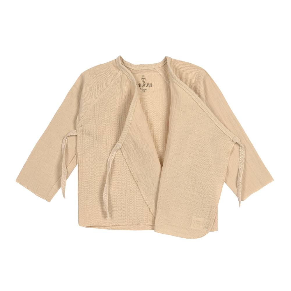 Lässig Baby Wickelshirt - Bio Baumwolle, Nature, Beige Blitzverkäufe