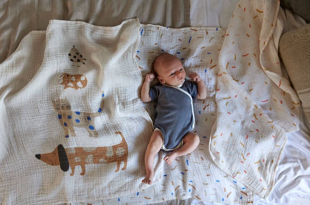 Lässig Mulltücher 3er Set 80 x 80 cm - Little Mateys, Royal Blau Fabrikpreis