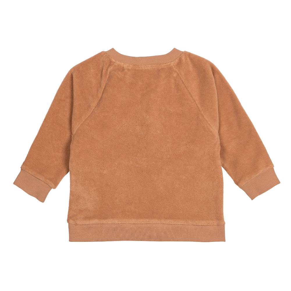 Lässig Frottee Sweater Kinder, Karamell Sonderangebot