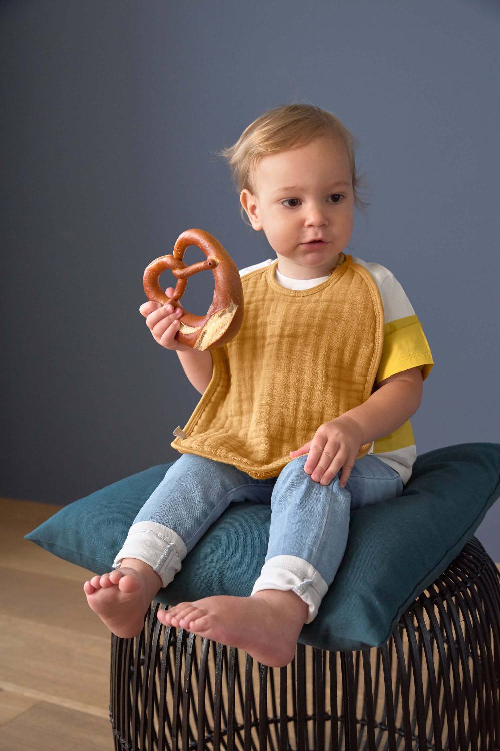 Lässig Mull Lätzchen (3 Stk) - Musselin Bib, Rose Begrenztes Angebot