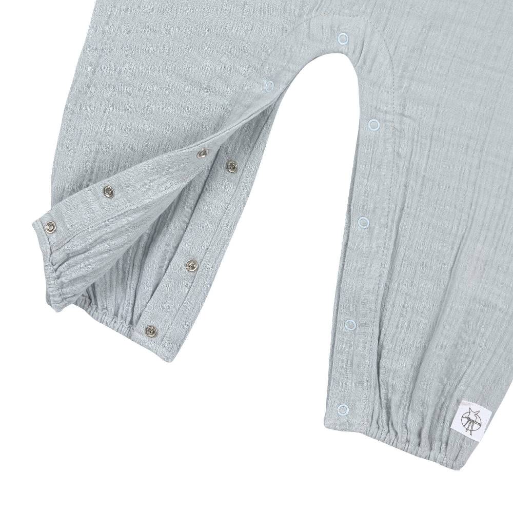 Lässig Musselin Jumpsuit - Bio Baumwolle, Blau Valentinstagsangebot