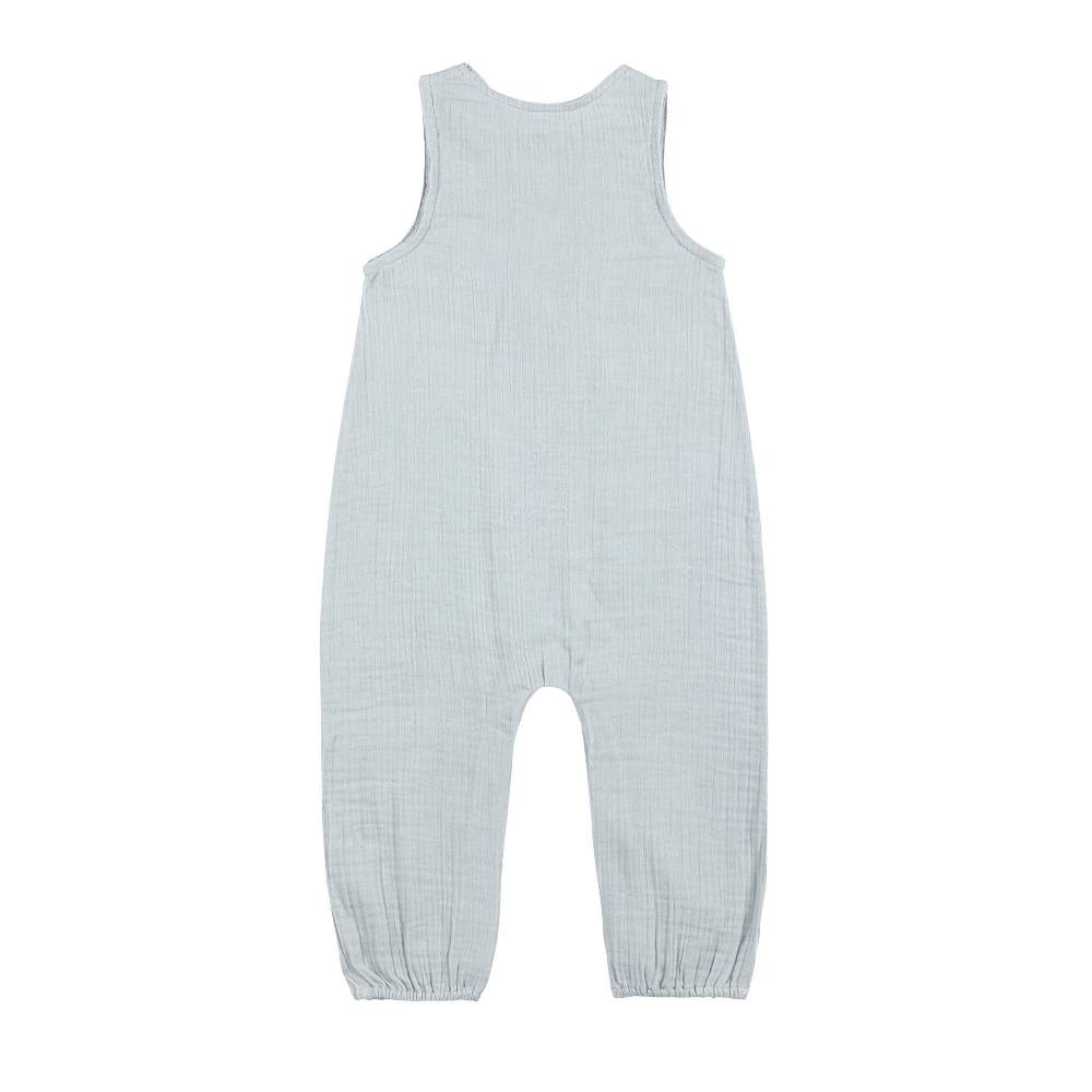 Lässig Musselin Jumpsuit - Bio Baumwolle, Blau Valentinstagsangebot