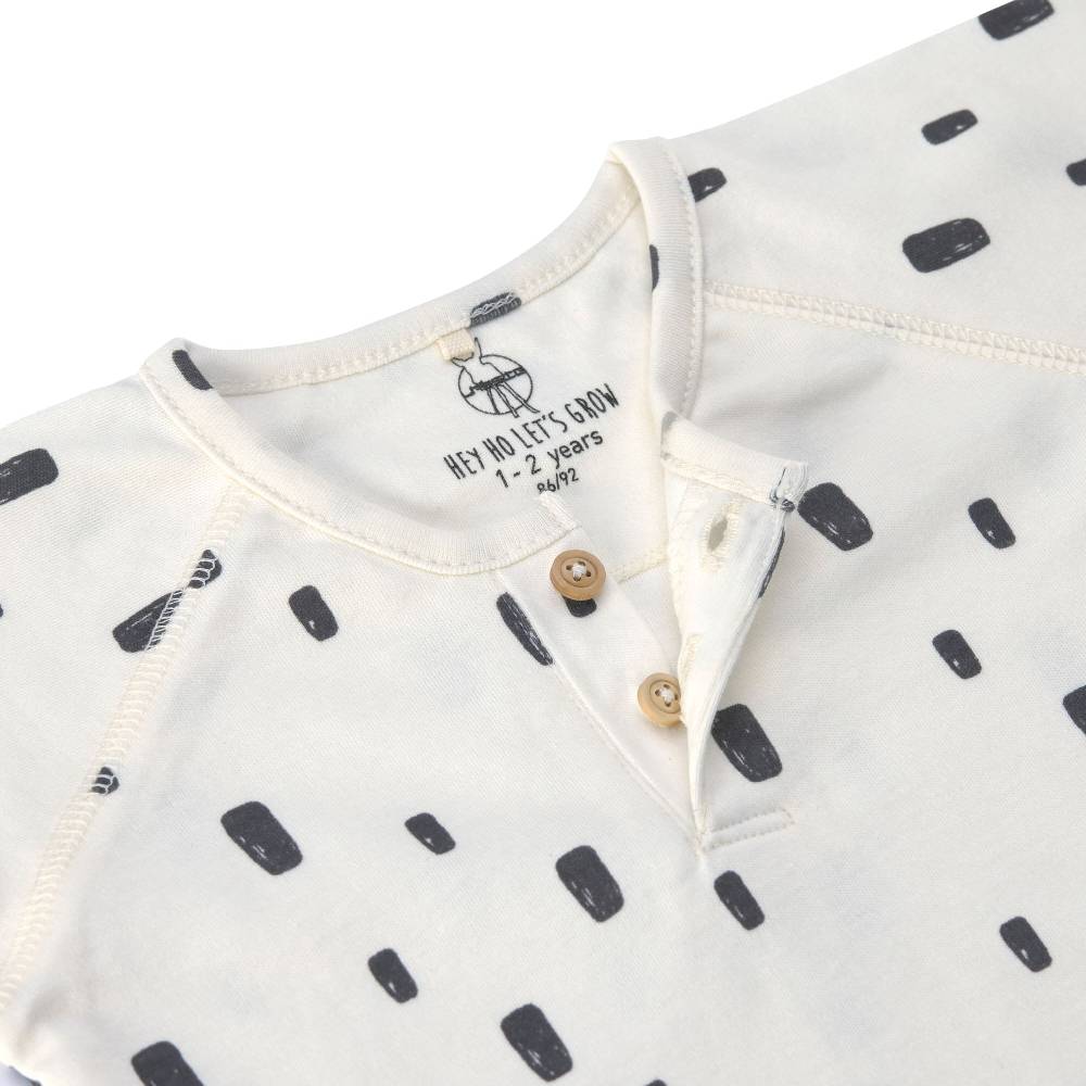 Lässig Baby Langarmshirts - Bio Baumwolle, Bricks, Milky Lagerräumung