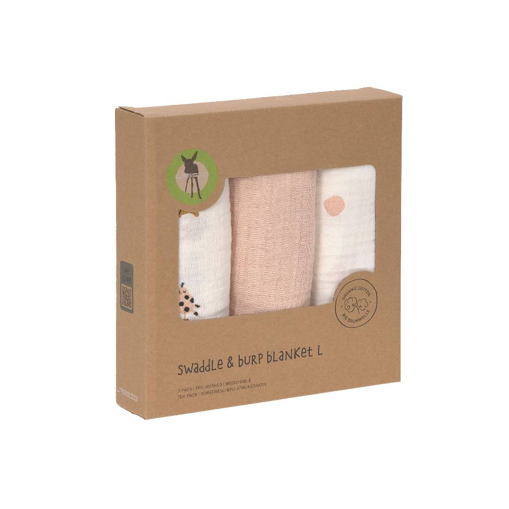 Lässig Mulltücher 3er Set 85 x 85 cm - Little Mateys, Spicy Orange Tiefpreis