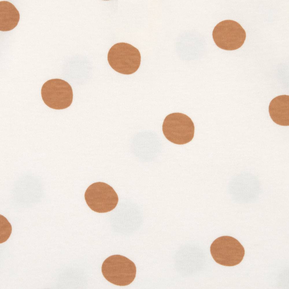 Lässig Baby Schlafanzug mit Füßen - Bio Baumwolle, Big Dots, Weiß JETZT KAUFEN