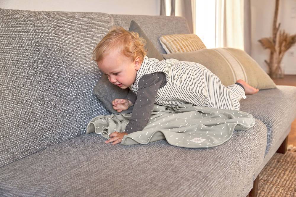 Lässig Kinder Schlafoverall 2,5 TOG, Striped, Grau Bis zu 60% Rabatt