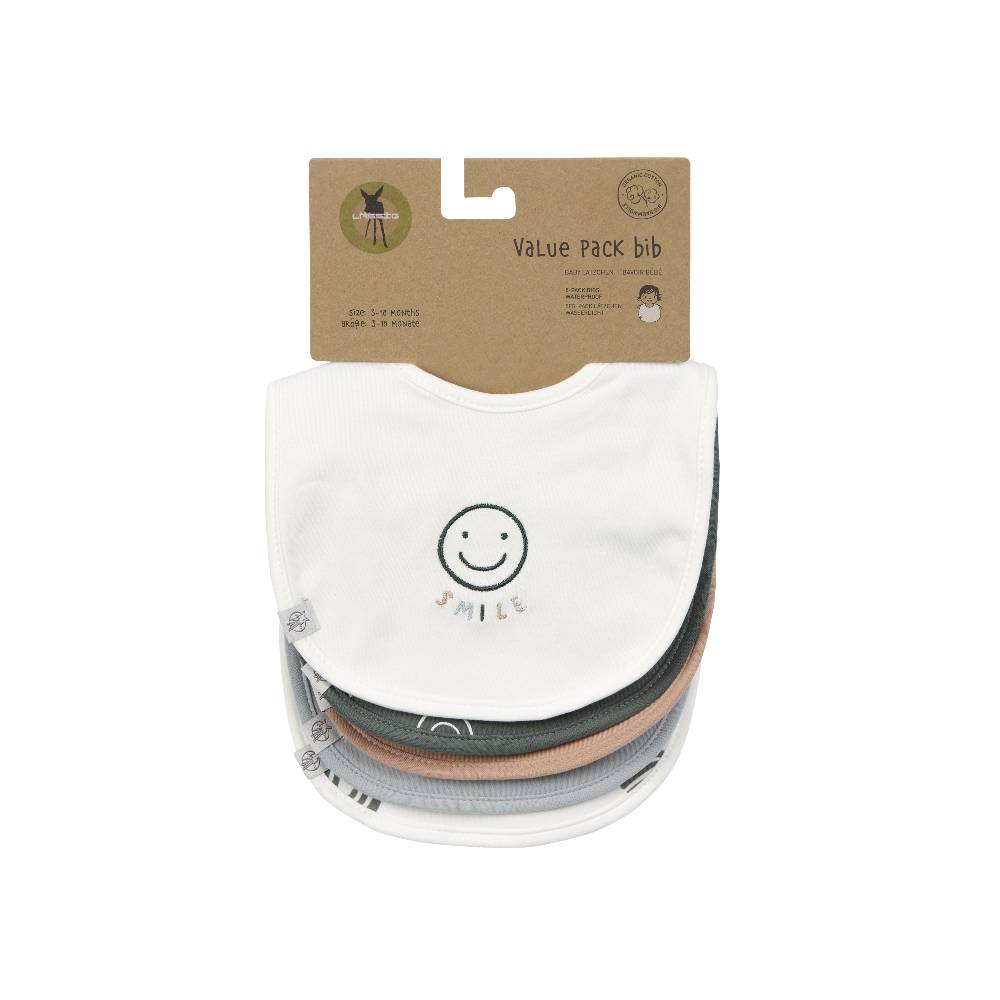 Lässig Lätzchen (5 Stk) - Tiny Smile, Beige Discount Store für neue Produkte