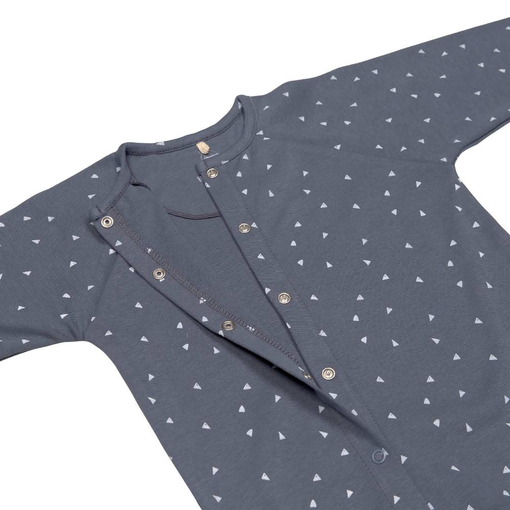 Lässig Baby Schlafanzug - Bio Baumwolle, Triangle, Blau Clearance-Verkauf