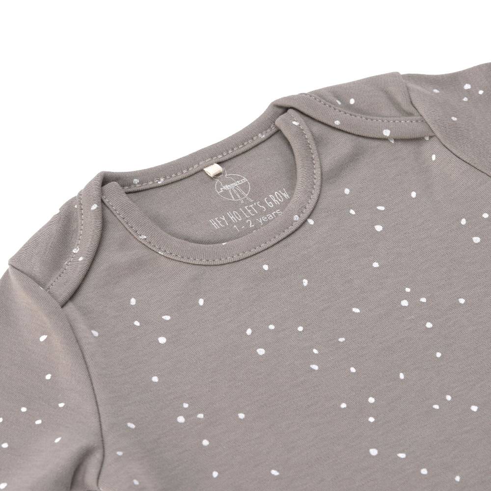 Lässig Baby Body kurzarm - Bio Baumwolle, Punkte, Taupe Kostenloser Versand international