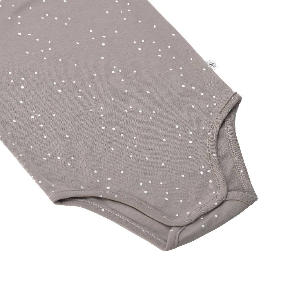 Lässig Baby Body kurzarm - Bio Baumwolle, Punkte, Taupe Kostenloser Versand international