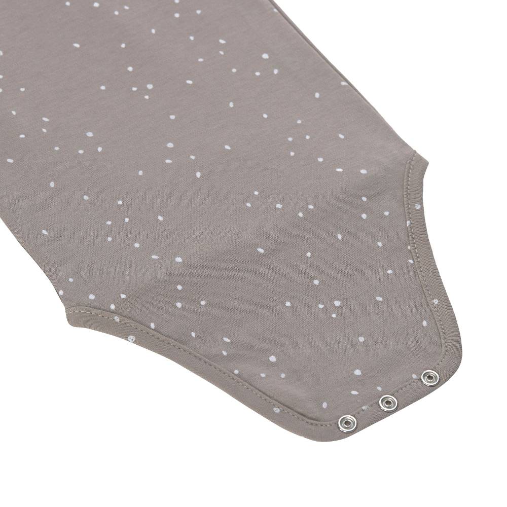 Lässig Baby Body kurzarm - Bio Baumwolle, Punkte, Taupe Kostenloser Versand international