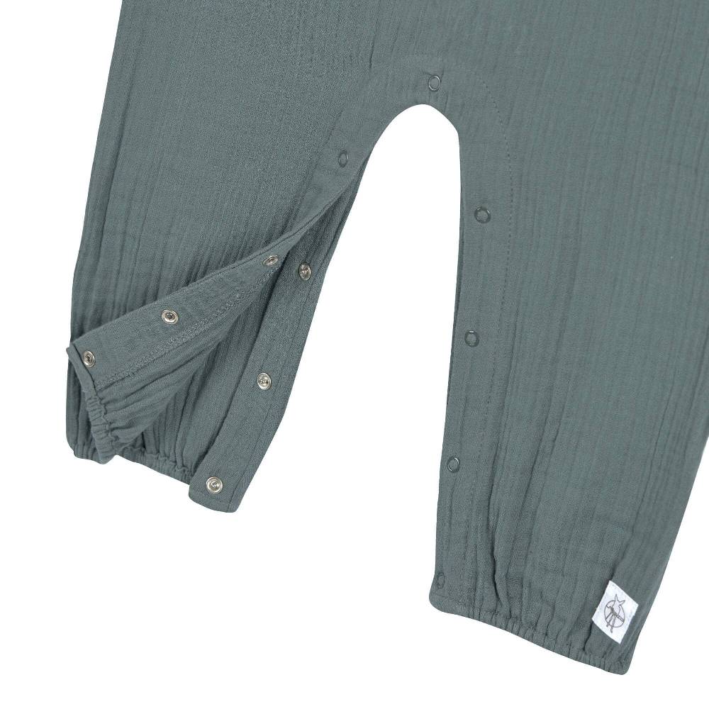 Lässig Musselin Jumpsuit - Bio Baumwolle, Petrolgrün Speichern exportieren