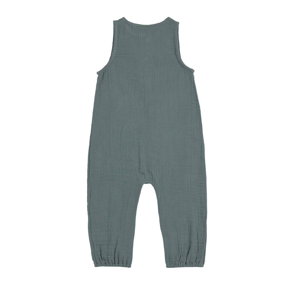 Lässig Musselin Jumpsuit - Bio Baumwolle, Petrolgrün Speichern exportieren