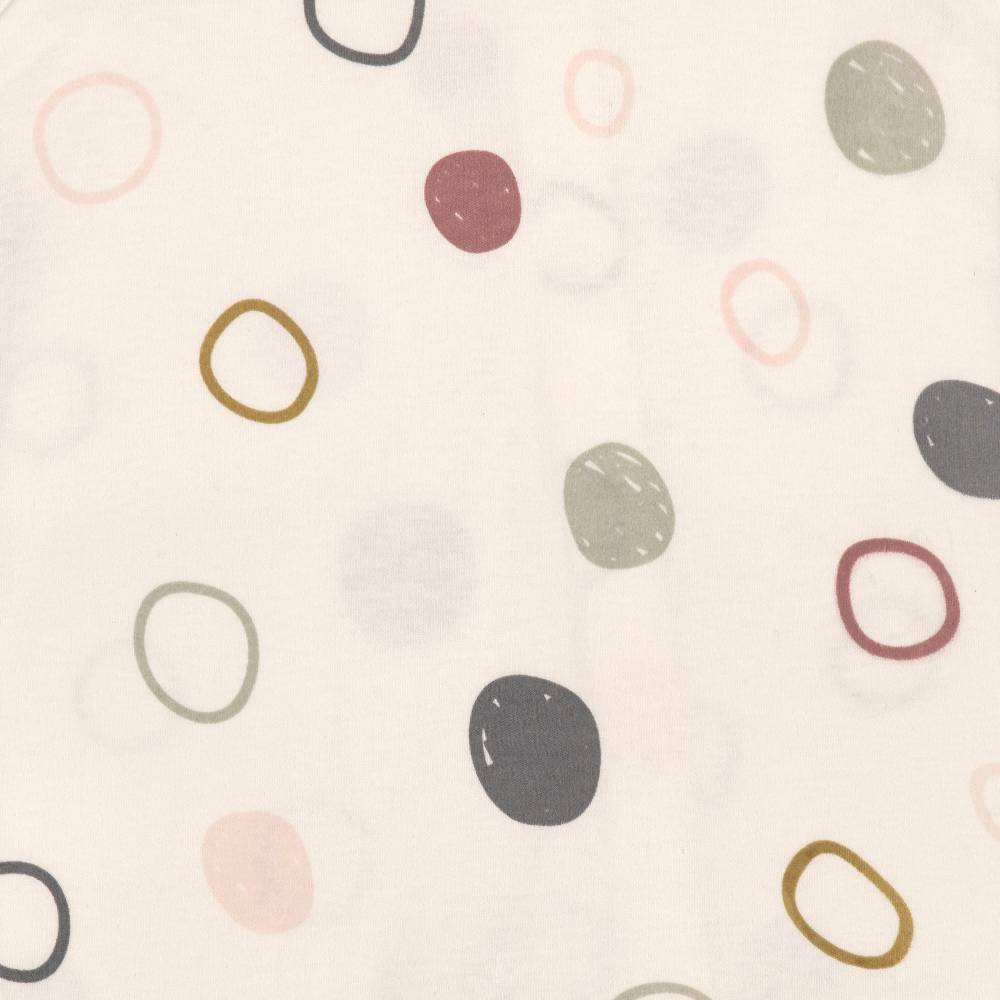 Lässig Baby Schlafanzug mit Füßen - Bio Baumwolle, Circles, Weiß Rabatte dieses Monats