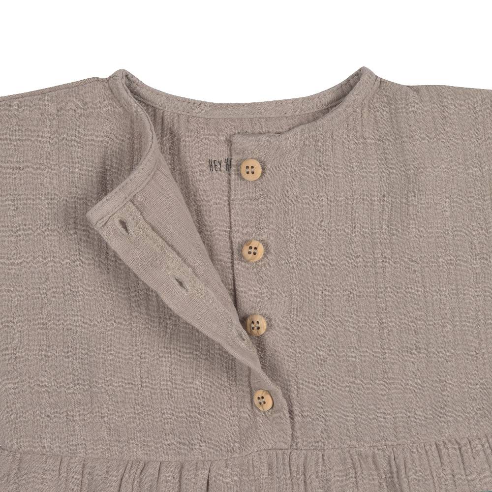 Lässig Kinderkleid - Bio Baumwolle, Taupe, Grau Kostenloser Versand