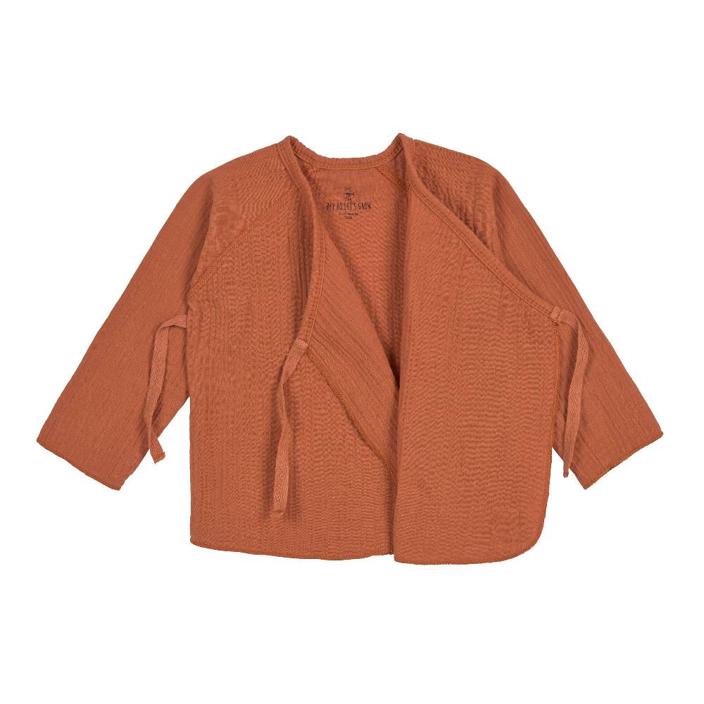 Lässig Baby Wickelshirt - Bio Baumwolle, Rostrot Fabrikpreis