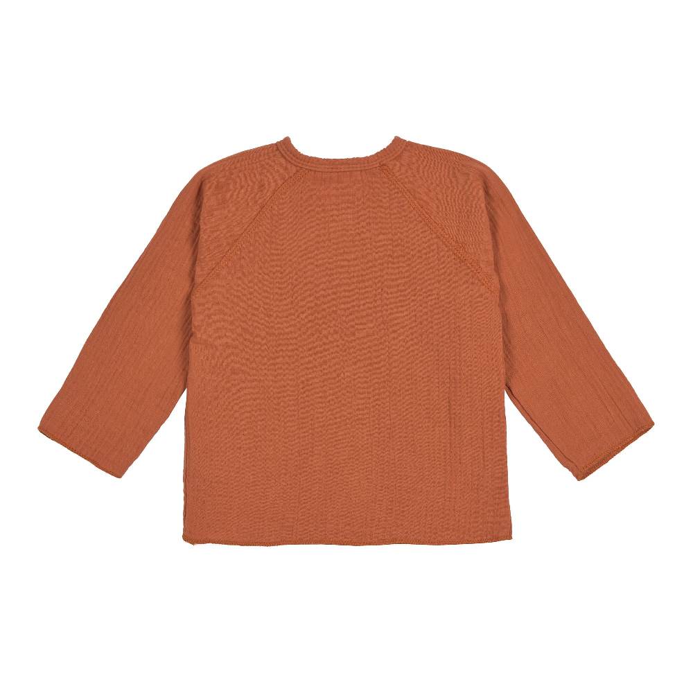 Lässig Baby Wickelshirt - Bio Baumwolle, Rostrot Fabrikpreis