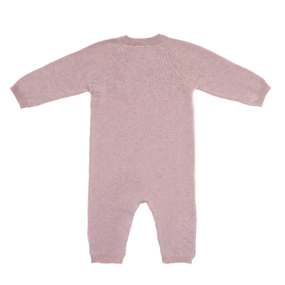 Lässig Baby Strampler - gestrickter Overall, Rosa Versandkostenfrei