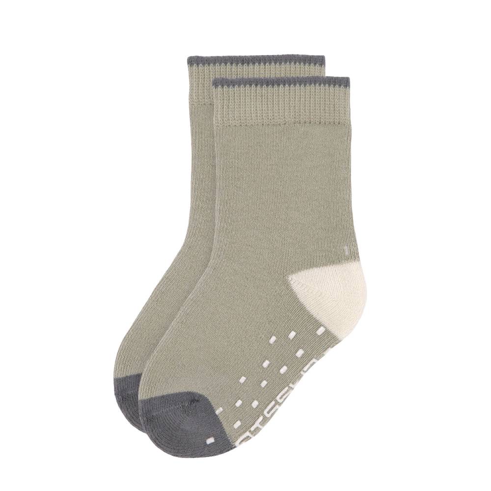 Lässig Kinder Antirutsch-Socken (2er-Set), Anthrazit Oliv Exklusivangebot