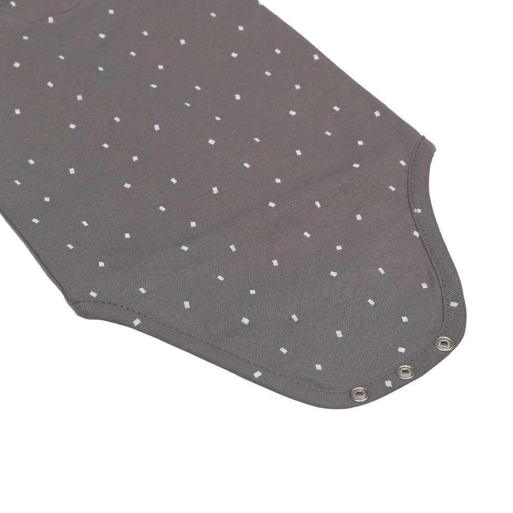 Lässig Baby Wickelbody kurzarm - Bio Baumwolle, Punkte, Anthrazit Osterangebot