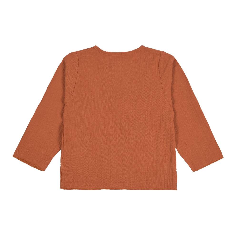 Lässig Baby Langarmshirt - Bio Baumwolle, Rostrot Vatertagsangebot