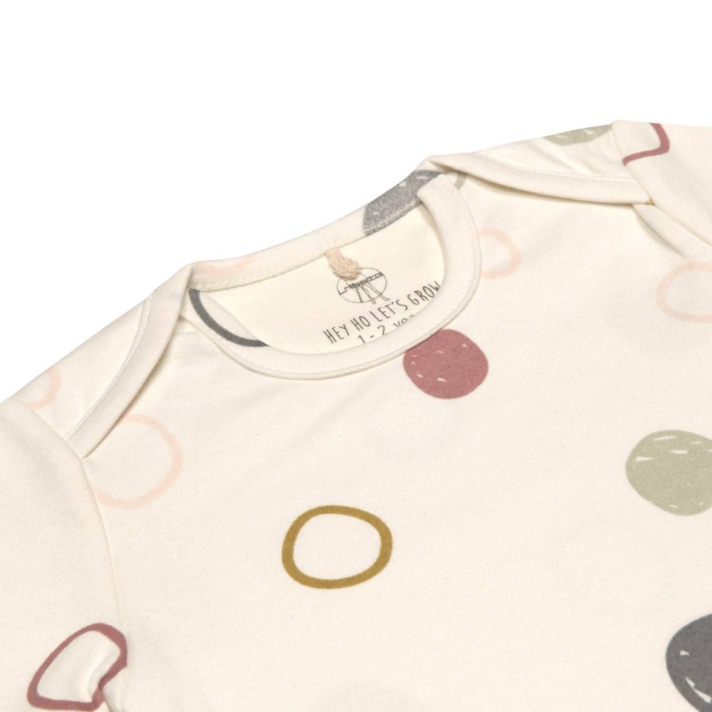 Lässig Baby Body langarm - Bio Baumwolle, Kreise, Beige Jubiläumsangebot
