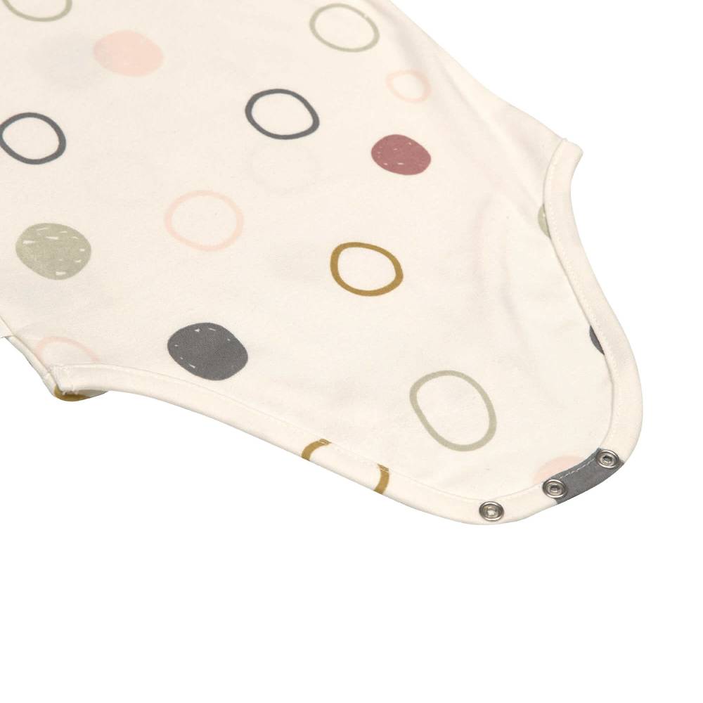 Lässig Baby Body langarm - Bio Baumwolle, Kreise, Beige Jubiläumsangebot