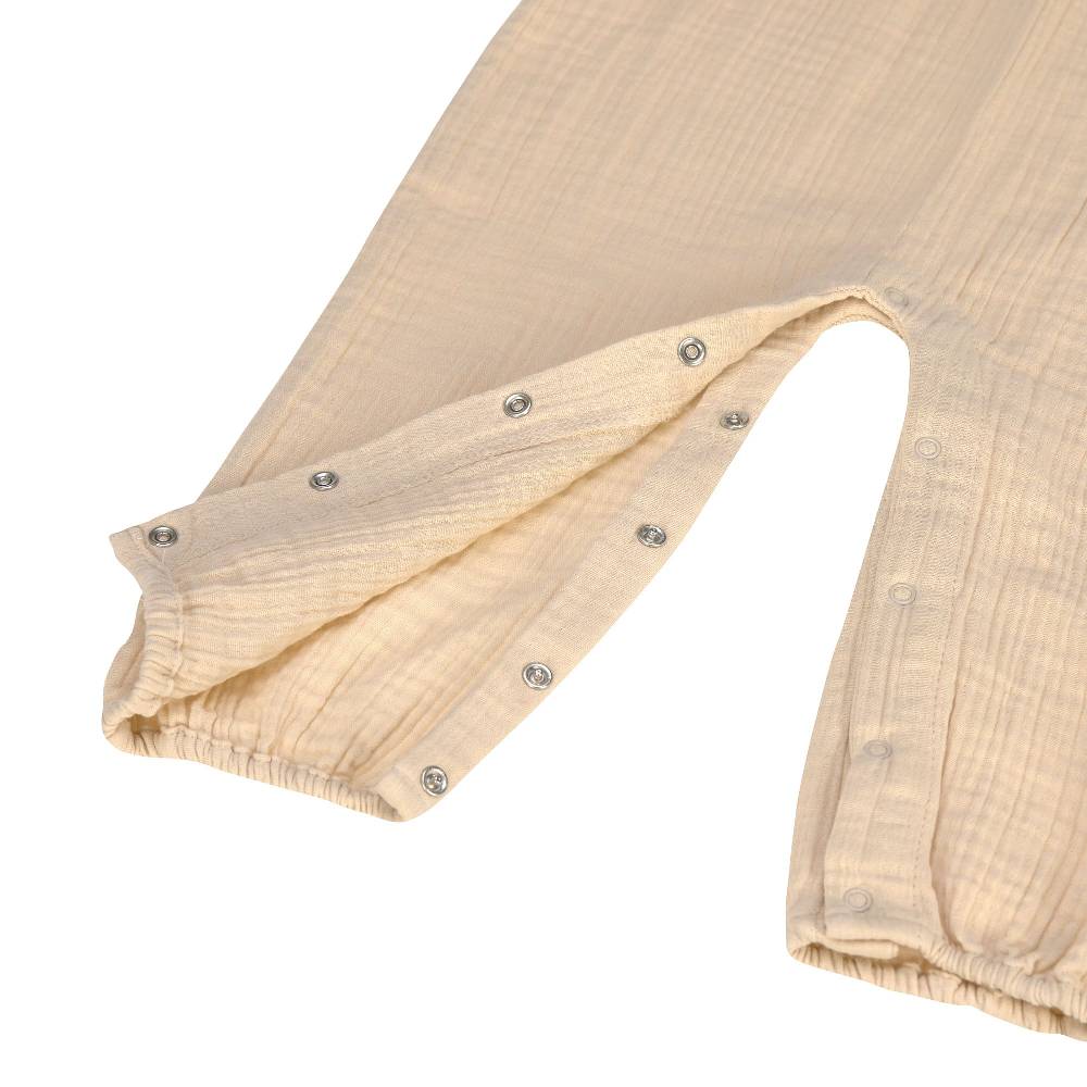 Lässig Baby Jumpsuit - Bio Baumwolle, Nature, Beige Lagerräumung