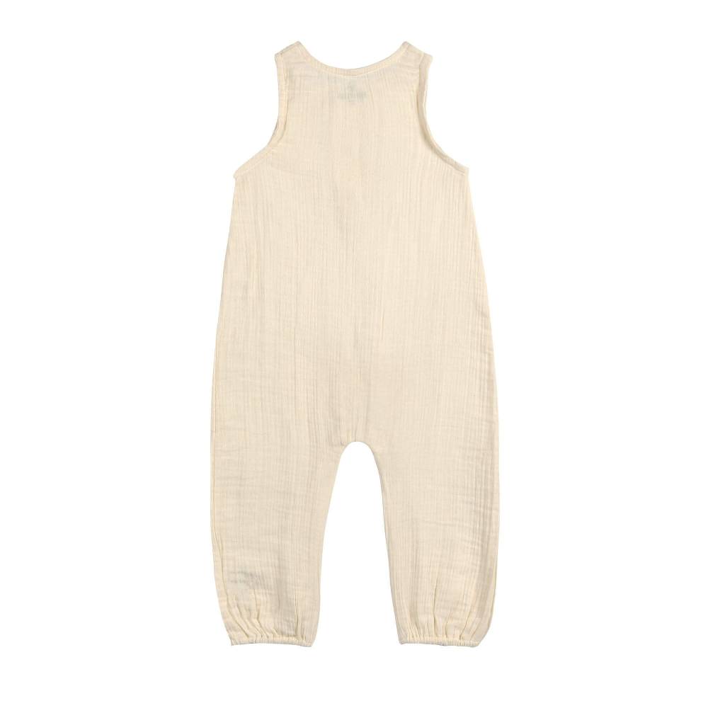 Lässig Musselin Jumpsuit - Bio Baumwolle, Hellgelb Blitzangebot