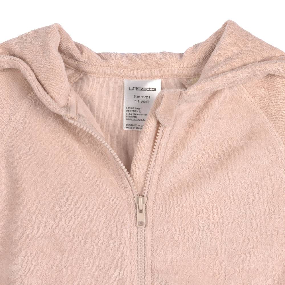 Lässig Frottee Jacke Kinder - Powder Pink, Rosa Saisonale Angebote