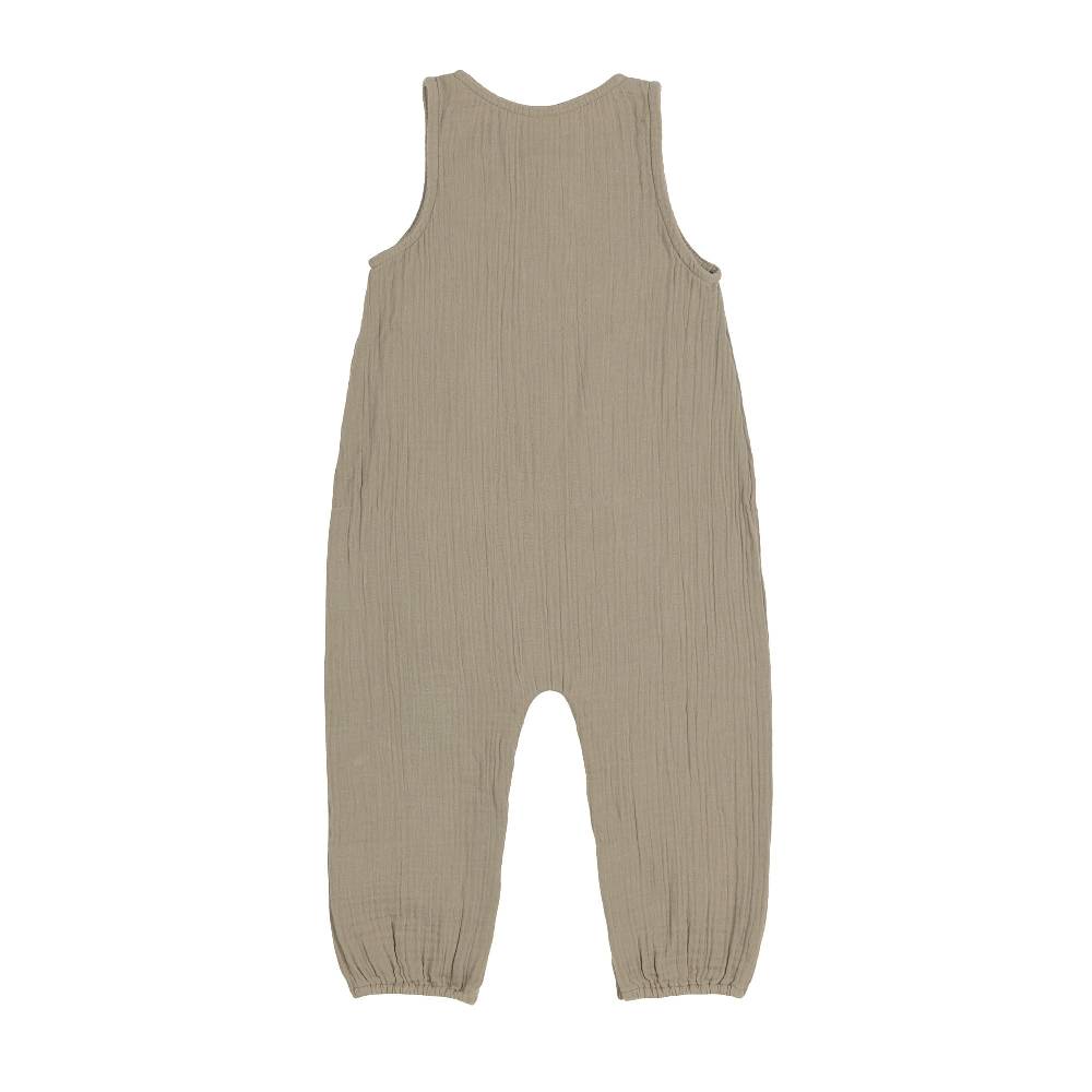 Lässig Baby Jumpsuit - Bio Baumwolle, Oliv Kauf eins, bekomm eins gratis