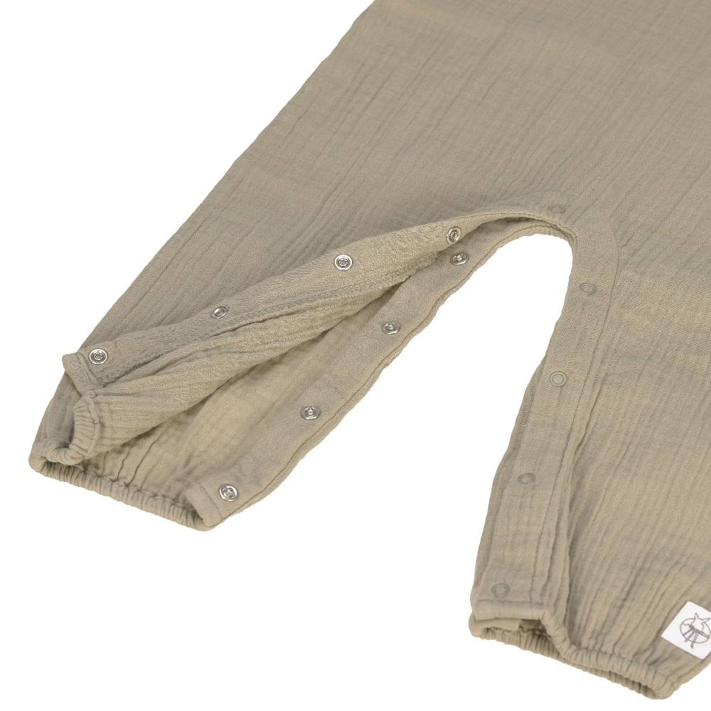 Lässig Baby Jumpsuit - Bio Baumwolle, Oliv Kauf eins, bekomm eins gratis