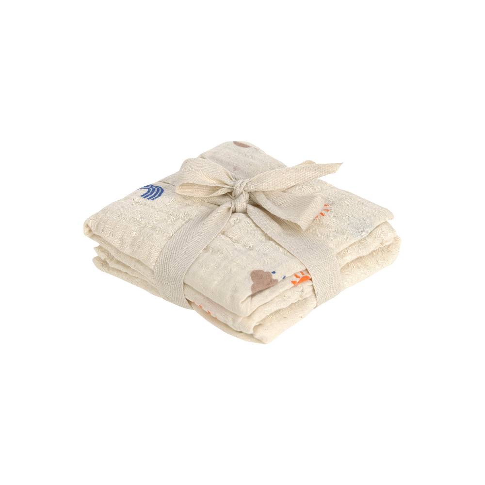 Lässig Mulltücher 2er Set M - Nature, Beige Tägliche Deals