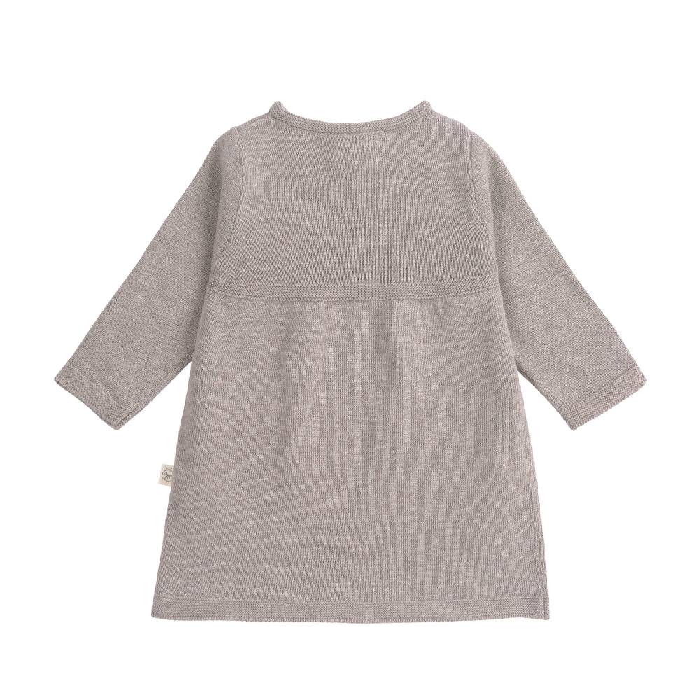 Lässig Babykleid - Strick Bio-Baumwolle, Grau VIP-Rabatte