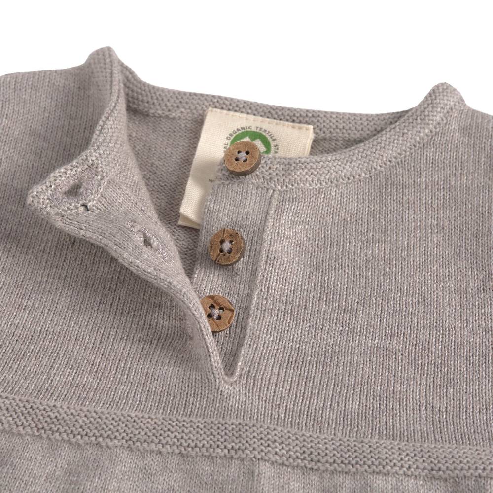 Lässig Babykleid - Strick Bio-Baumwolle, Grau VIP-Rabatte