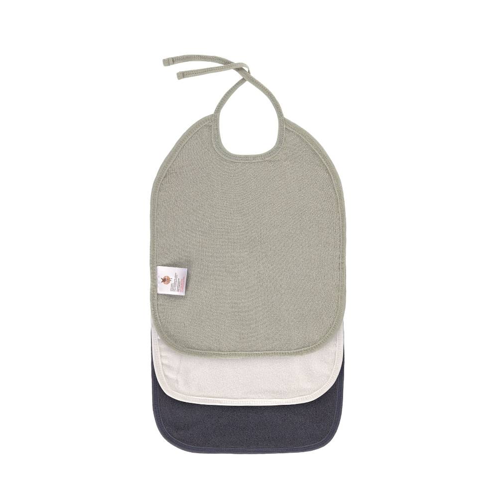 Lässig Mull Lätzchen (3 Stk) - Bib, Olive Milky Navy Tiefpreis