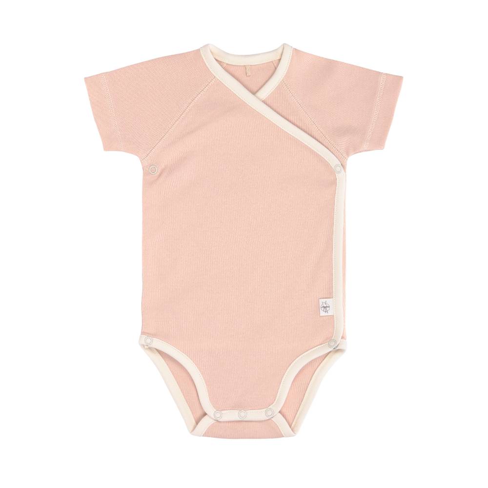 Lässig Baby Wickelbody (2er Set) kurzarm - Bio Baumwolle, Rosa Oliv JETZT KAUFEN