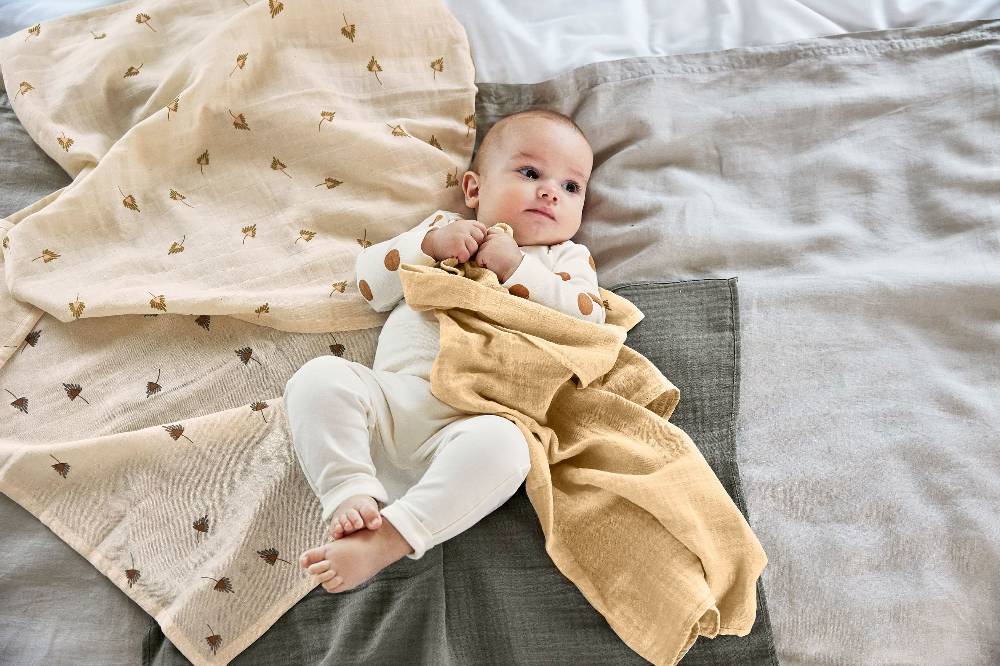 Lässig Mulltücher 2er Set L - Taupe, Grau Neueste Stile