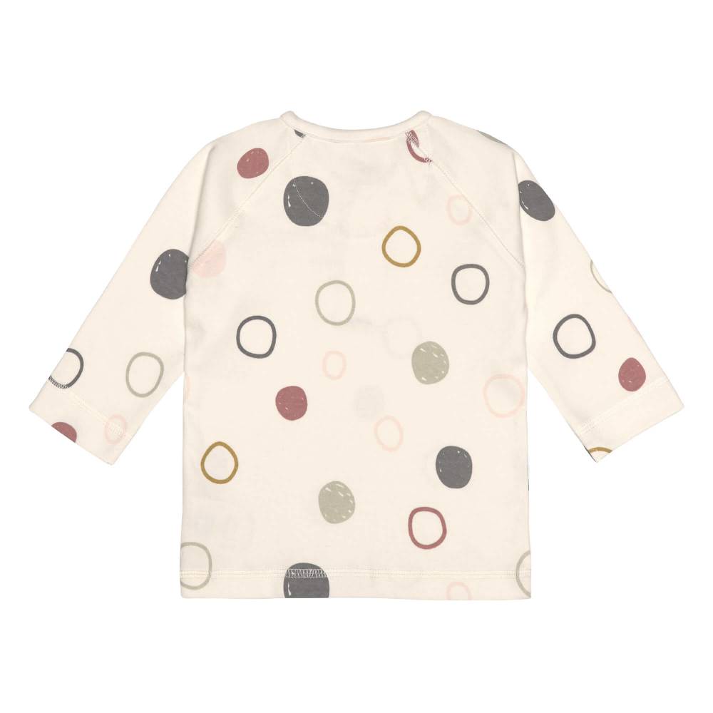 Lässig Baby Langarmshirts - Bio Baumwolle, Circles, Weiß Letzter Tag