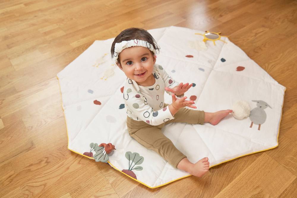 Lässig Baby Langarmshirts - Bio Baumwolle, Circles, Weiß Letzter Tag