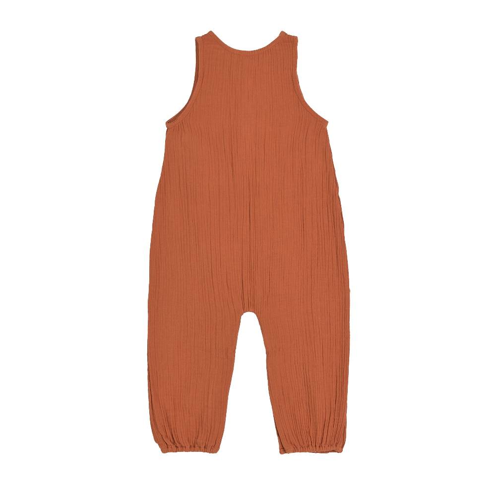 Lässig Baby Jumpsuit - Bio Baumwolle, Rostrot Discount Store für neue Produkte
