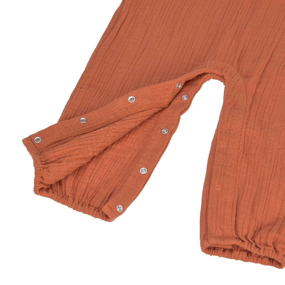 Lässig Baby Jumpsuit - Bio Baumwolle, Rostrot Discount Store für neue Produkte