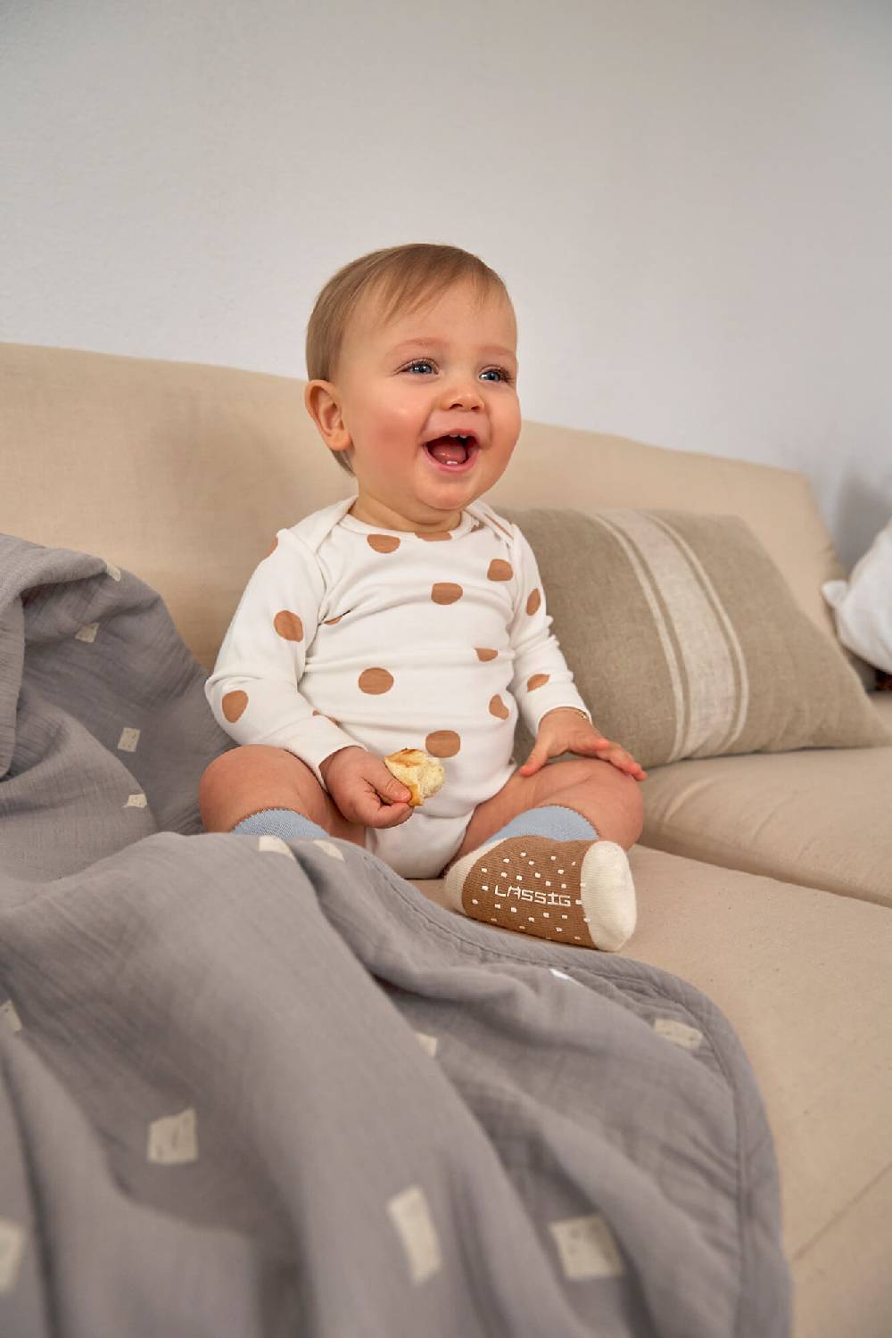 Lässig Kinder Socken 3er-Set, Hellblau Karamell Black Friday Preise