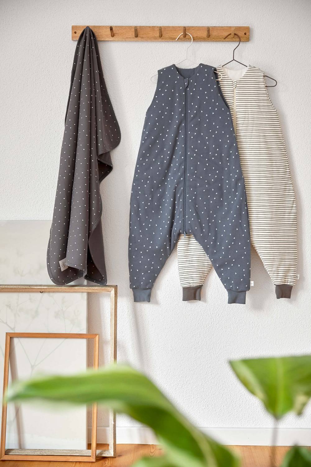 Lässig Babydecke - Bio Baumwolle, Spots Anthracite Auslauf