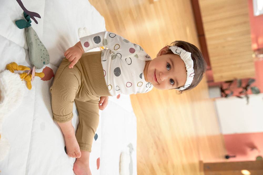 Lässig Baby Schlafanzug - Bio Baumwolle, Circles, Weiß Fabrikverkauf