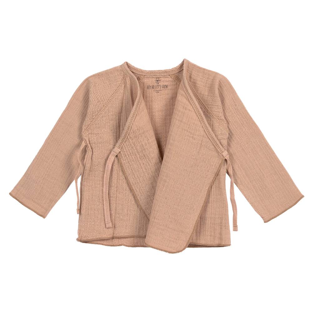 Lässig Musselin Wickelshirt - Bio Baumwolle, Orange Exklusivangebot